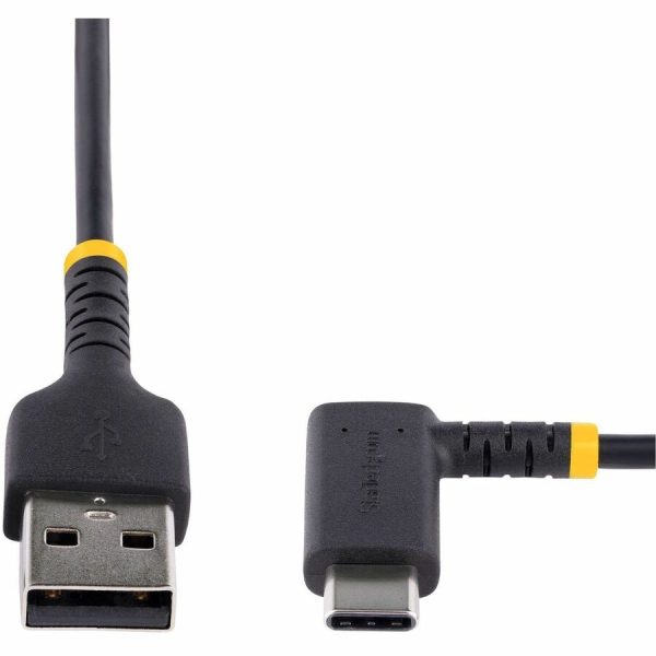 StarTech.com 6tf (2m) USB A to C Charging Cable Right Angle, Heavy Duty Fast Charge USB-C Cable, Durable and Rugged Aramid Fiber, 3A - Image 5