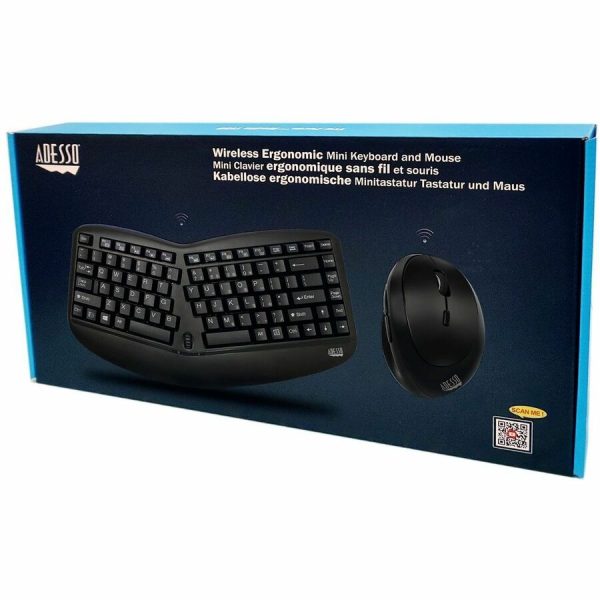 Adesso Tru-Form Wireless Ergo Mini Keyboard & Mouse - Image 9