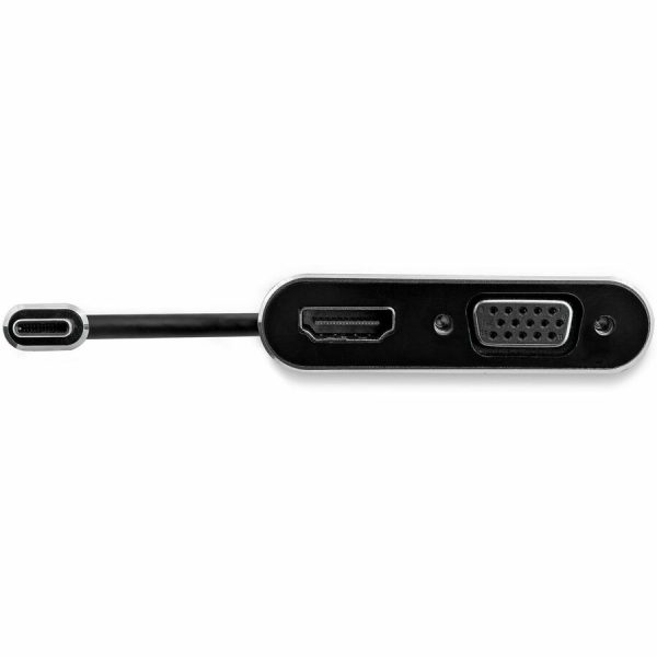 StarTech.com USB C to VGA and HDMI Adapter - Aluminum - USB-C Multiport Adapter - 6 in / 15.24 cm Built-In Cable - Image 4