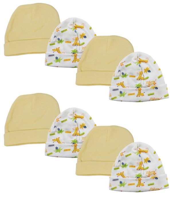Baby Boy, Baby Girl, Unisex Infant Caps (pack Of 8) Nc_0333