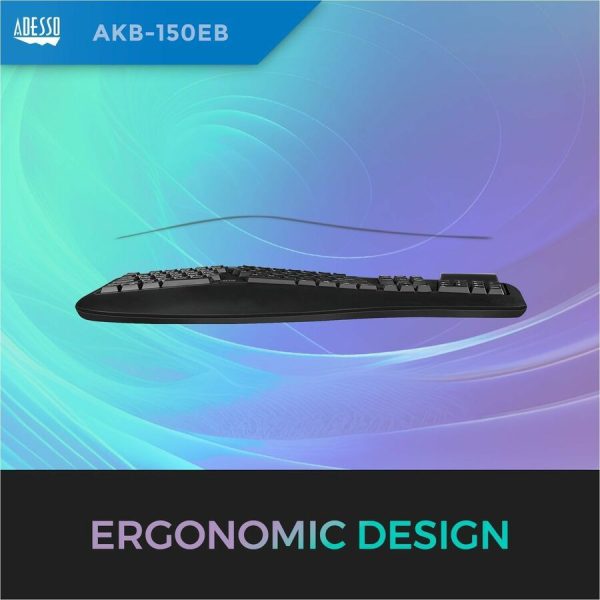 Adesso Color Illuminated Ergonomic Keyboard - Image 4