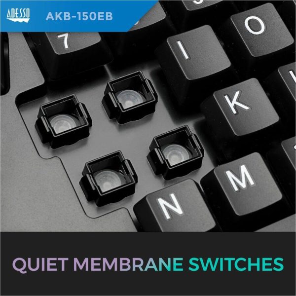 Adesso Color Illuminated Ergonomic Keyboard - Image 7