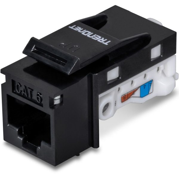 TRENDnet Cat6 RJ45 Keystone Jack 50-Pack Bundle, Compatible With Cat5,Cat5e,Cat6 Cabling, Use With The TC-KP24 Or TC-KP48 Blank Keystone Patch Panels (Sold Separately), Black, TC-K50C6BK - Image 2