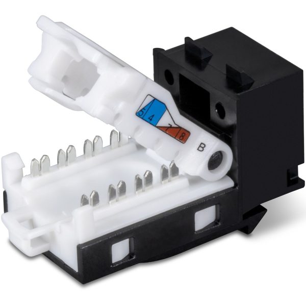 TRENDnet Cat6 RJ45 Keystone Jack 50-Pack Bundle, Compatible With Cat5,Cat5e,Cat6 Cabling, Use With The TC-KP24 Or TC-KP48 Blank Keystone Patch Panels (Sold Separately), Black, TC-K50C6BK - Image 3