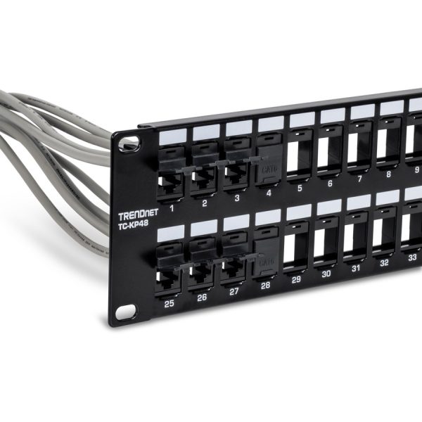 TRENDnet Cat6 RJ45 Keystone Jack 50-Pack Bundle, Compatible With Cat5,Cat5e,Cat6 Cabling, Use With The TC-KP24 Or TC-KP48 Blank Keystone Patch Panels (Sold Separately), Black, TC-K50C6BK - Image 5