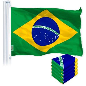 Brazil Brazilian Flag 3x5 Ft 5-Pack 150D Printed Polyester By G128
