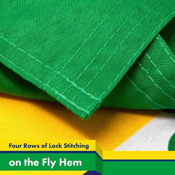 Brazil Brazilian Flag 3x5 Ft 5-Pack 150D Printed Polyester By G128 - Image 5