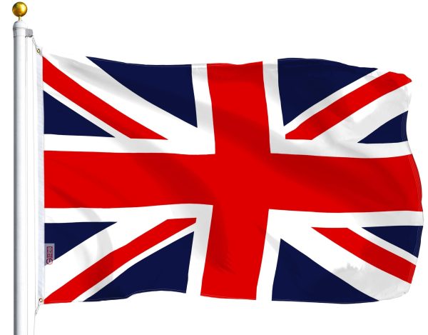 G128 Combo Pack: USA American Flag 3x5 Ft 75D Printed Stars & United Kingdom (Union Jack) Flag 3x5 Ft 75D Printed - Image 2
