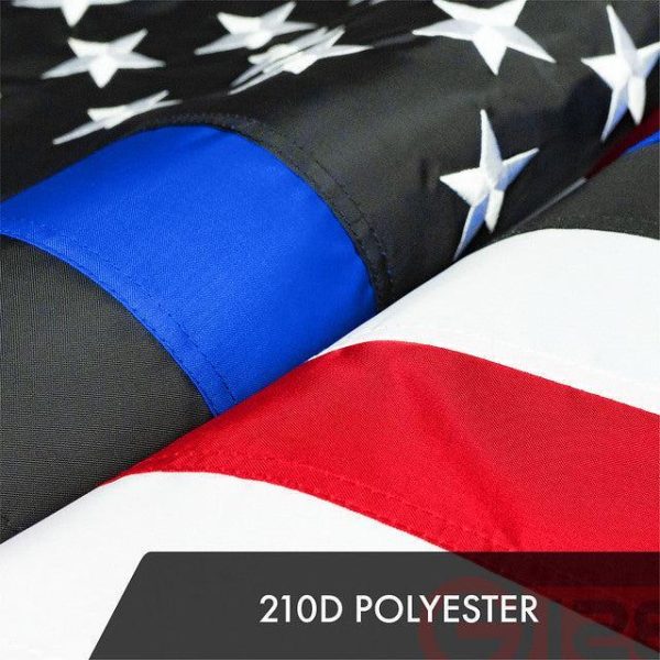 Blue Lives Matter Flag 2x3FT 5-Pack Embroidered Polyester By G128 - Image 4