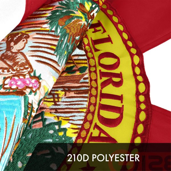 G128 2 Pack: Florida FL State Flag | 6x10 Ft | ToughWeave Series Embroidered 210D Polyester | Embroidered Design, Indoor/Outdoor, Vibrant Colors, Brass Grommets - Image 4