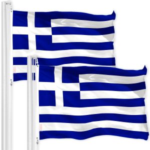 Greece Greek Flag 3x5 Ft 2-Pack 150D Printed Polyester By G128