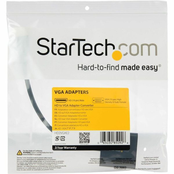 StarTech.com HDMI to VGA Adapter - 1080p - 1920 x 1080 - Black - HDMI Converter - VGA to HDMI Monitor Adapter - Image 4