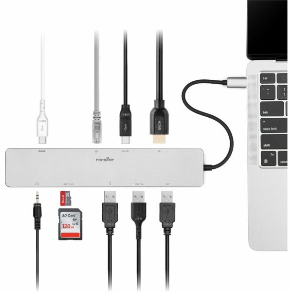 Rocstor Type-C 10-in-1 Dual Displays Portable Dock with Type-C Video - Image 2