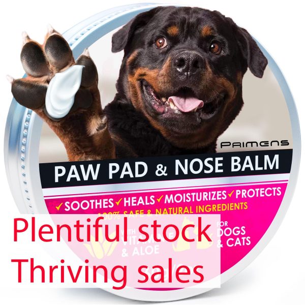 Natural Dog Paw Balm Dog Paw Protection for Hot Pavement Dog Paw Wax for Dry Paws & Nose Canine Paw Moisturizer for Cracked Paws Cream Butter for Cat Dogs Paw Protectors Paw Pad Lotion (2 oz)
