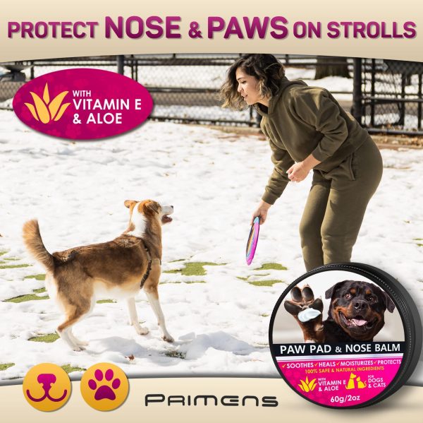 Natural Dog Paw Balm Dog Paw Protection for Hot Pavement Dog Paw Wax for Dry Paws & Nose Canine Paw Moisturizer for Cracked Paws Cream Butter for Cat Dogs Paw Protectors Paw Pad Lotion (2 oz) - Image 4