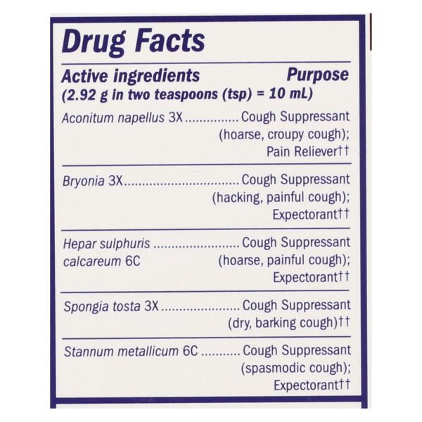 Boericke and Tafel - Cough and Bronchitis Syrup - 4 oz - Image 2