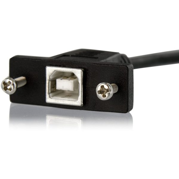 StarTech.com 3 ft Panel Mount USB Cable B to B - F/M - Image 2
