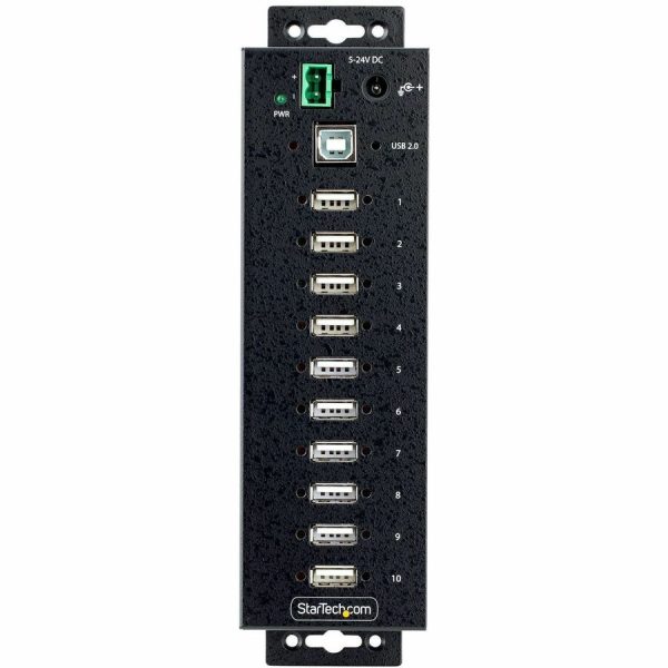 StarTech.com 10-Port Industrial USB 2.0 HUB, Rugged USB Hub w/ESD Level 4 Protection, DIN/Wall/Desk Mountable USB-A Hub, USB Expansion Hub - Image 4