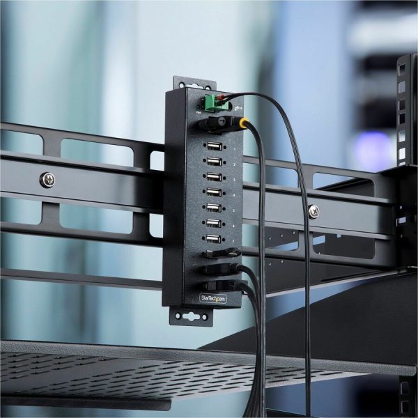 StarTech.com 10-Port Industrial USB 2.0 HUB, Rugged USB Hub w/ESD Level 4 Protection, DIN/Wall/Desk Mountable USB-A Hub, USB Expansion Hub - Image 9