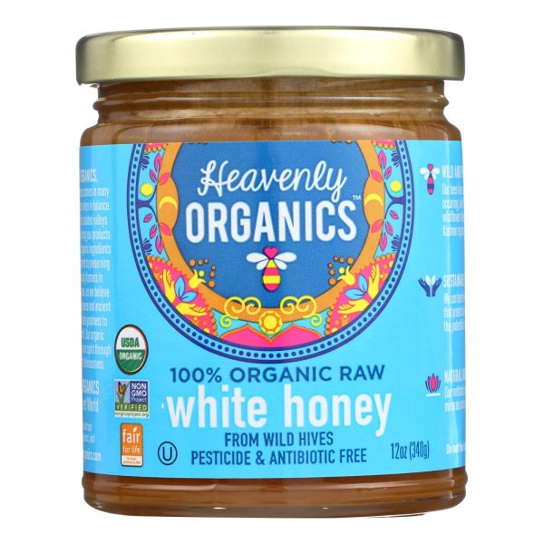 Heavenly Organics Organic Honey - White Raw - Case of 6 - 12 oz. - Image 3