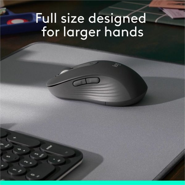Logitech Signature M650 L Full Size Wireless Mouse - For Large Sized Hands, 2-Year Battery, Silent Clicks, Graphite - Image 3