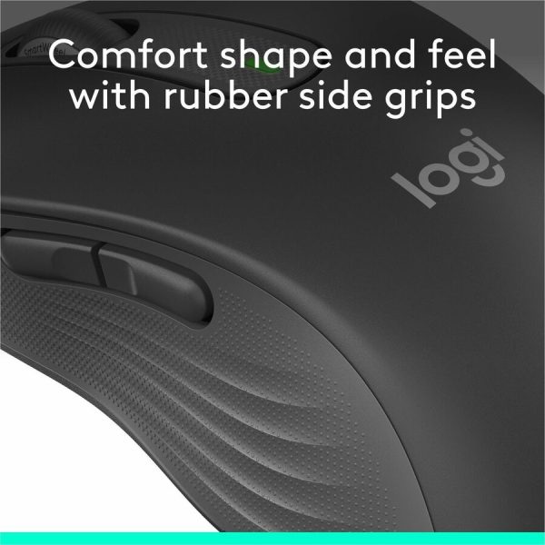 Logitech Signature M650 L Full Size Wireless Mouse - For Large Sized Hands, 2-Year Battery, Silent Clicks, Graphite - Image 8
