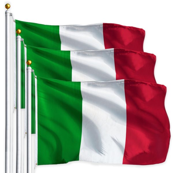 Italy Italian Flag 3x5 Ft 3-Pack Printed Polyester By G128