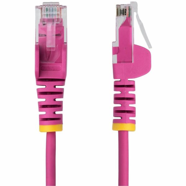 StarTech.com 10ft Pink Slim CAT6 Ethernet Cable, Slim Snagless RJ45, UTP, LSZH, 28AWG Bare Copper, Slim Network Patch Cord, Fluke Tested - Image 2