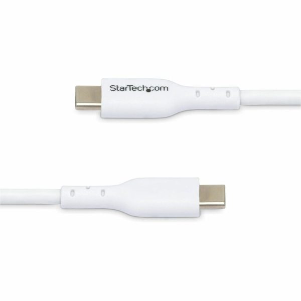 StarTech.com 6ft (1.8m) White USB-C Charging Cable, USB 2.0 Type-C Laptop Charger Cord, 60W Power Delivery, TPE Jacket, Data Transfer Cable - Image 4