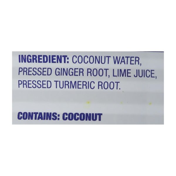 C2O - Pure Coconut Water - Ginger Lime and Tumeric - Case of 12 - 17.5 fl oz. - Image 2