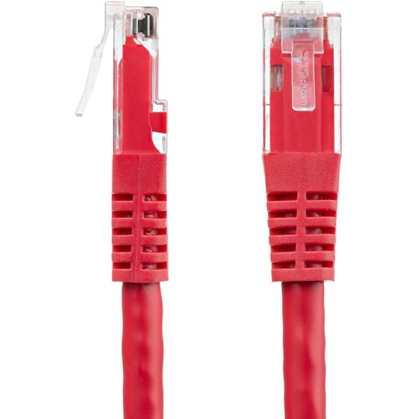 StarTech.com 2ft CAT6 Ethernet Cable - Red Molded Gigabit - 100W PoE UTP 650MHz - Category 6 Patch Cord UL Certified Wiring/TIA - Image 3