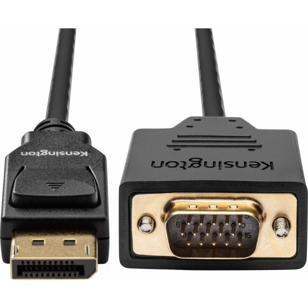 Kensington DisplayPort 1.2 (M) to VGA (M) Passive Unidirectional Cable, 6ft - Image 2