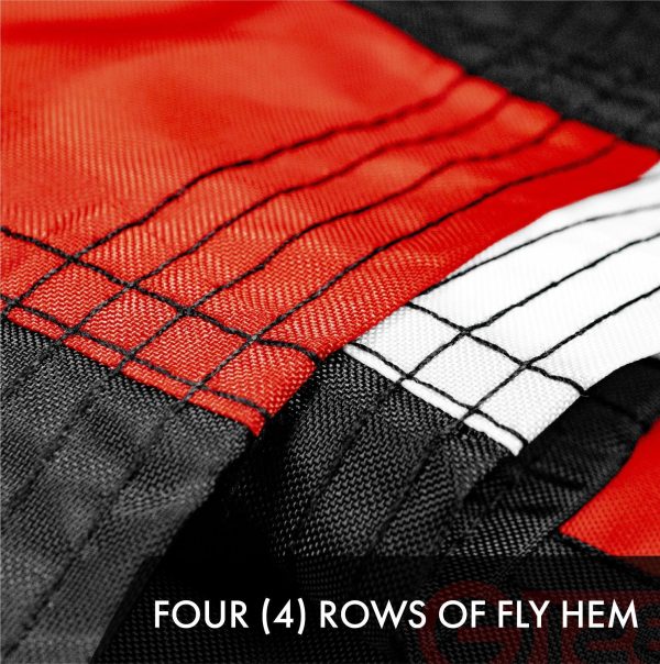Thin Red Line State Flag 2x3FT 3-Pack Embroidered Polyester By G128 - Image 5
