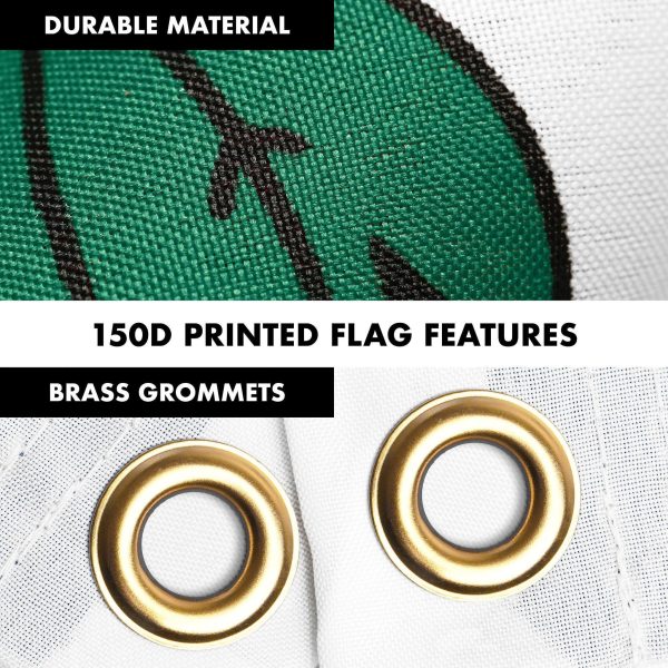 G128 Combo Pack: 6 Ft Tangle Free Spinning Flagpole (Silver) & West Virginia Flag 3x5 Ft Printed 150D Polyester, Brass Grommets (Flag Included) Aluminum Flag Pole - Image 4