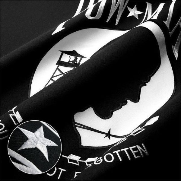 G128 POW MIA Flag Embroidered 2.5x4 FT Spun Polyester - Image 2