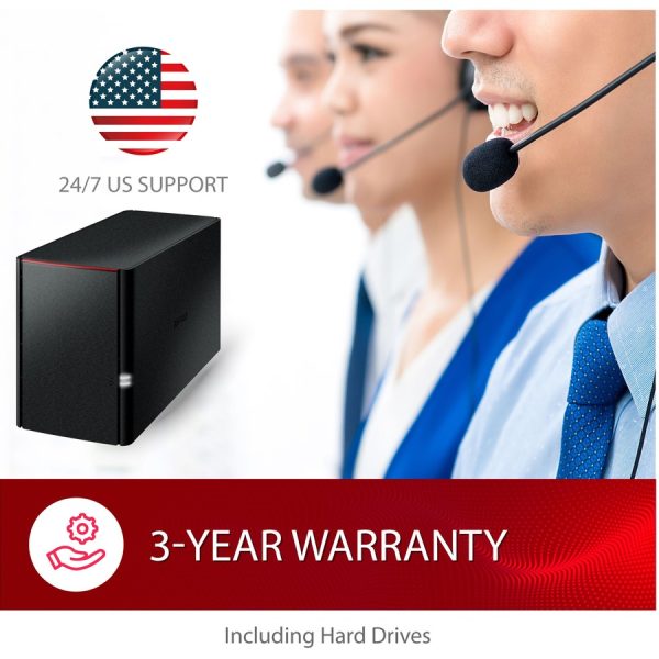 BUFFALO LinkStation SoHo 220 Home-Office NAS Storage 4TB Personal Cloud Hard Drives Included - Image 8