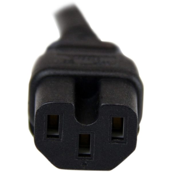 StarTech.com 4ft (1.2m) Heavy Duty Power Cord, NEMA 5-15P to C15, 15A 125V, 14AWG, Replacement AC Computer PC Power Supply Cable - Image 4