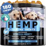 Natural Calming Chews for Dogs with Hemp Oil & Valerian Root   Supports Relaxation During Fireworks Thunderstorms & Separation   Hip & Joint Support   Chicken Flavored Treats for All Breeds