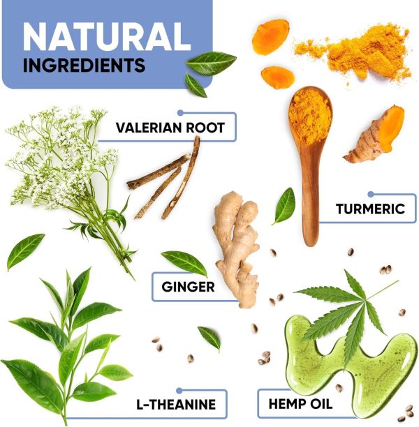 Natural Calming Chews for Dogs with Hemp Oil & Valerian Root   Supports Relaxation During Fireworks Thunderstorms & Separation   Hip & Joint Support   Chicken Flavored Treats for All Breeds - Image 3