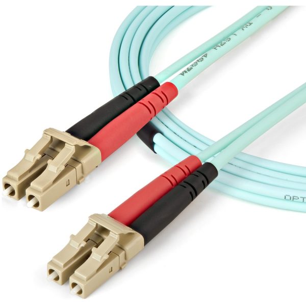 StarTech.com 2m (6ft) LC/UPC to LC/UPC OM4 Multimode Fiber Optic Cable, 50/125µm, 100G, Low Insertion Loss, LSZH Fiber Jumper Cord - Image 4