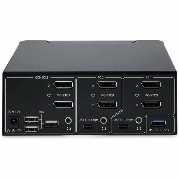 StarTech.com 2-Port Dual-Monitor DisplayPort 1.4 KVM Switch, 8K 60Hz / 4K 144Hz, 2x USB 10Gbps Ports, Hotkey Switching, TAA Compliant - Image 4