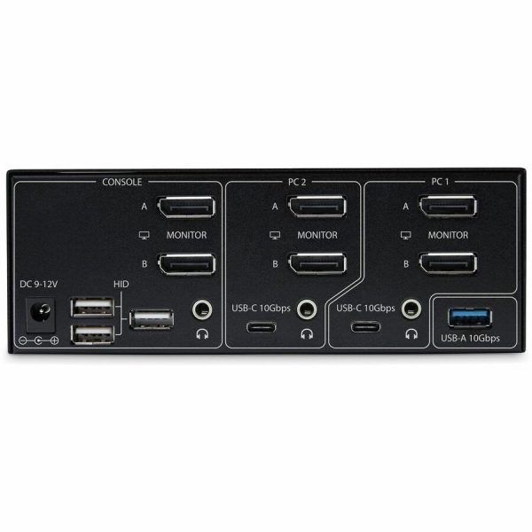 StarTech.com 2-Port Dual-Monitor DisplayPort 1.4 KVM Switch, 8K 60Hz / 4K 144Hz, 2x USB 10Gbps Ports, Hotkey Switching, TAA Compliant - Image 6