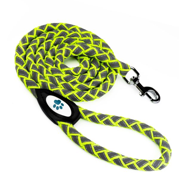 Reflective Dog Leash. Heavy Duty and Durable for Large and Medium Breeds. 6 Ft Long Rope Tangle Free Braided Leash with Comfortable Handle - Image 5