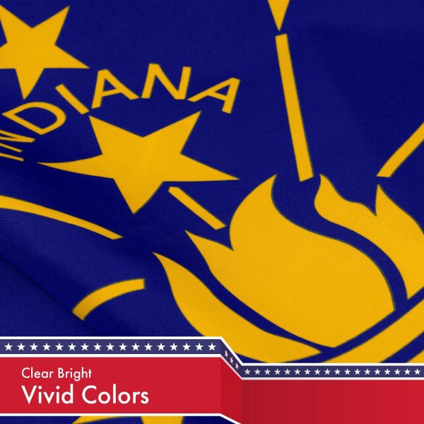 Indiana IN State Flag 3x5 Ft 10-Pack 150D Printed Polyester By G128 - Image 3