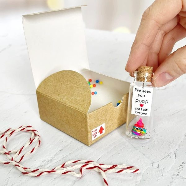 Cute Girlfriend and Boyfriend Gifts   Personalized Anniversary Present for Her Him   Custom Birthday Gift Idea for Women Men (Rainbow Poop   I've Seen Your Poop and I Still Love You in Craft Gift Box - Image 2