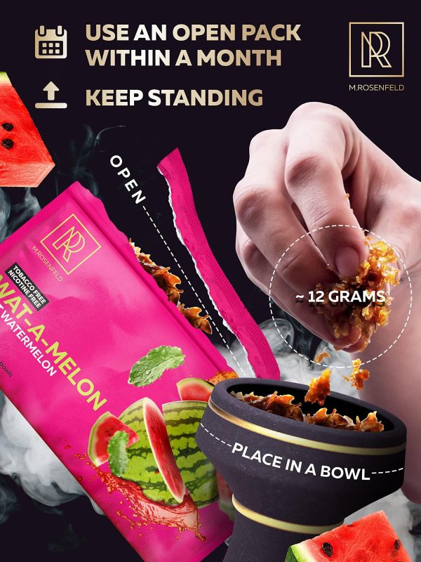 Hookah Flavor Watermelon Mint Herbal   Hookah Shisha Tobacco Free Molasses  Hookah Tobacco & Nicotine Free with Real Organic Shisha Hookah Flavors 100 Gram   3.5 ounce Watermelon Ice Hookah Molasses - Image 5