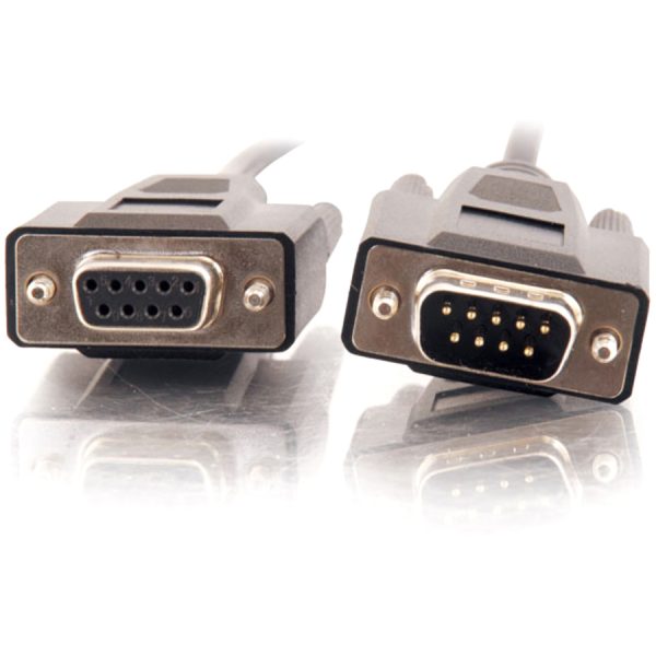C2G 10ft DB9 M/F Extension Cable - Black - Image 2