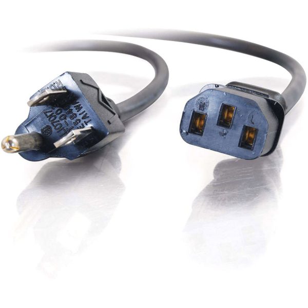 C2G 6ft 18 AWG Universal Power Cord (NEMA 5-15P to IEC320C13) - Image 3