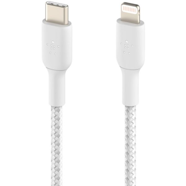 Belkin BoostCharge Braided USB-C to Lightning Cable (1 meter / 3.3 foot, White) - Image 3