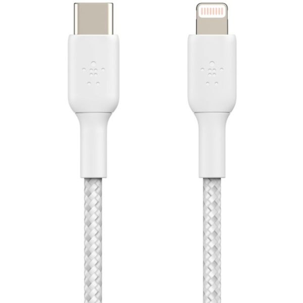 Belkin BoostCharge Braided USB-C to Lightning Cable (1 meter / 3.3 foot, White) - Image 4